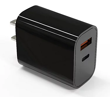 Dual Port USB-C Wall Plug-in USB Charger 20W Power