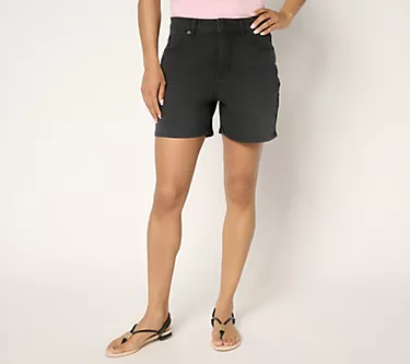 Me by Jennie Garth Regular Black Eve Denim Shorts