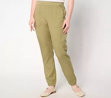 LOGO by Lori Goldstein Regular Jogger Utility Pants