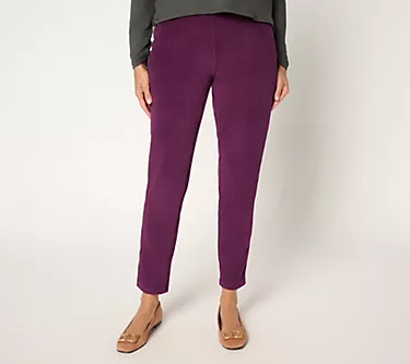 Quacker Factory Tall Corduroy Slim Leg Pant with Back Pockets