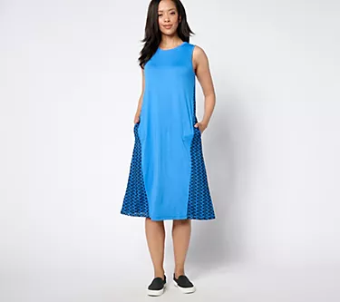 LOGO by Lori Goldstein Petite Raschel Knit Tank Dress
