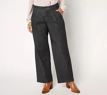NYDJ Teresa Wide Leg Ankle w/ Front Pleats - Eternity
