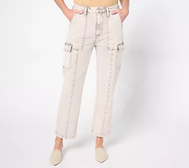 Driftwood Jeans Royce Cargo Straight Leg - Acid Taupe