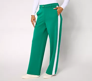Isaac Mizrahi Live! Petite Clubhouse Scuba Knit Pants