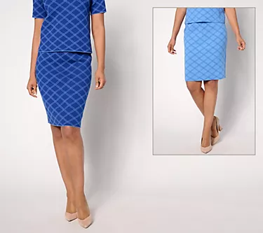 Isaac Mizrahi Live! Regular Reversible Jacquard Sweater Skirt