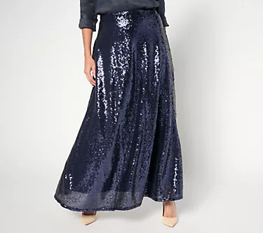 Joan Rivers Red Carpet Regular Sequin Maxi Skirt