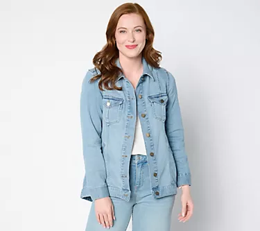 Liverpool Los Angeles Hi-Lo Shirt Jean Jacket - Flint Hills