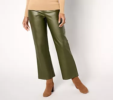 Belle by Kim Gravel Rebellious Coated Twill Wide Leg Pant