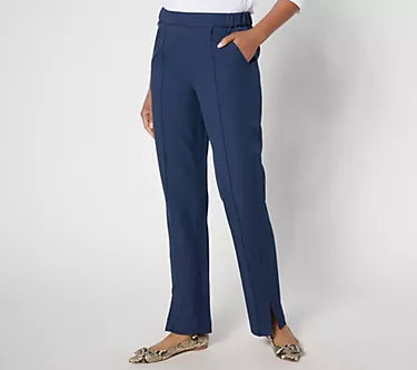 Isaac Mizrahi Live! Regular Timeless Twill Straight Leg Pants