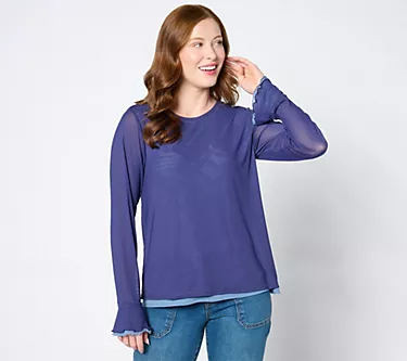 LOGO by Lori Goldstein Long Sleeve 2-Layer Mesh Top 1 301701-logo-by-lori-goldstein-long-sleeve-2-layer-mesh-top-1.webp