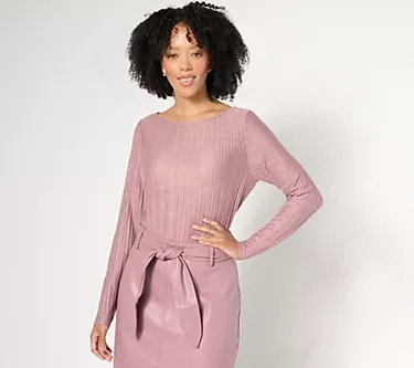 BEAUTIFUL by Lawrence Zarian Boatneck 3/4 Sleeve Top