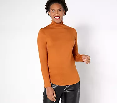 by Stacy London Long Sleeve Jersey Turtleneck
