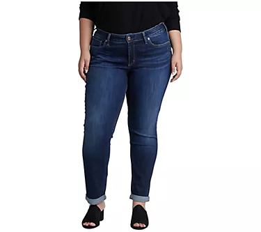 Silver Jeans Co. Plus Size Boyfriend Slim Leg Jeans-SSX365