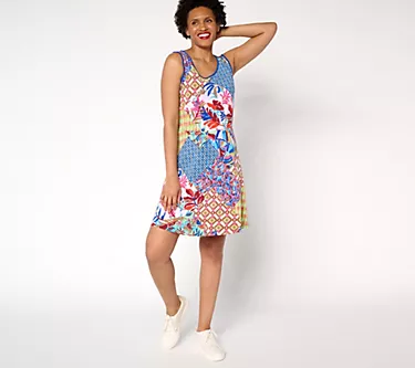 Susan Graver Courtside Social Regular Liquid Knit Skort Dress