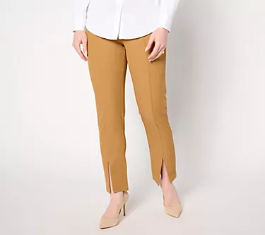 Isaac Mizrahi Live! Petite Timeless Twill Slim Straight Ankle Pants