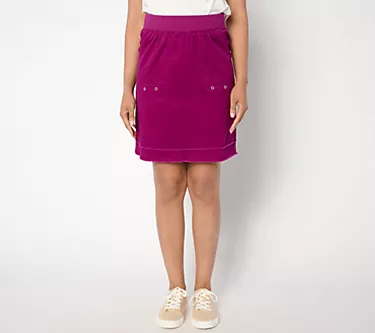 Denim & Co. Petite EasyWear Twill Skirt with Raw Hem Detail 1 311738-denim-co-petite-easywear-twill-skirt-with-raw-hem-detail-1.webp