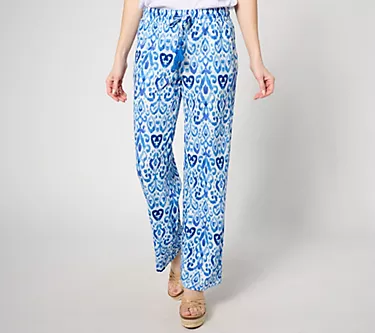 Belle Beach by Kim Gravel Regular Cabana Knit Santorini Beach Pant