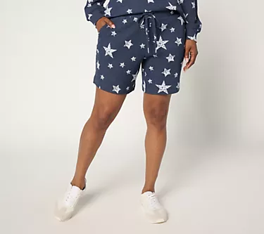 Belle by Kim Gravel Baby Waffle Summer Stars 7" Short