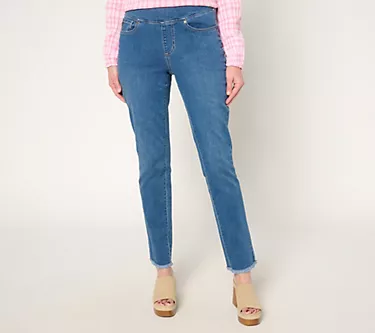 Belle by Kim Gravel Regular TripleLuxe Denim Slim Leg Pants