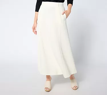 Peace Love World Black Label Petite Scuba Midi Skirt