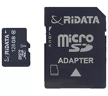 RiData 128GB MicroSD Memory Card with Adapter