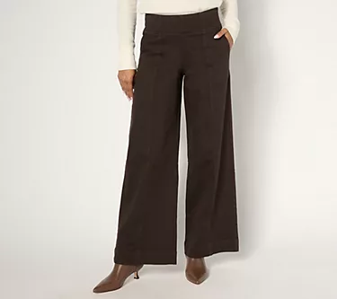 Belle by Kim Gravel Regular TripleLuxe Twill Palazzo Topstich Jean