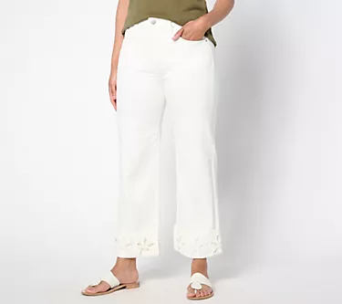 Driftwood Jeans Charlee Embroidered Cuff Jean - Cut It Out
