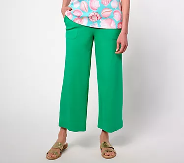 Isaac Mizrahi Live! Regular Essentials Pima Cotton Culotte Pants