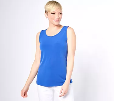 Susan Graver Sleek Essentials Liquid Knit Tank Top
