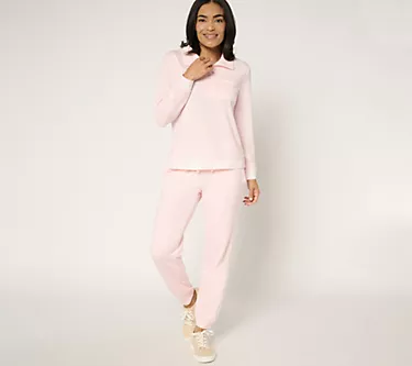 MUK LUKS Regular French Terry 1/4-Zip & Jogger Track Suit