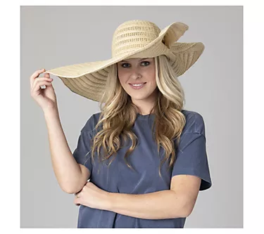 San Diego Hat Co. Wide Wired Brim Round Crown Floppy Hat