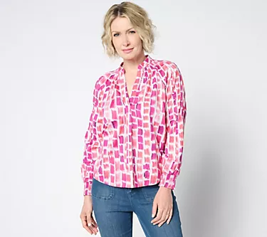 NIC+ZOE Printed Brushstrokes Woven Top 1 334187-nic-zoe-printed-brushstrokes-woven-top-1.webp
