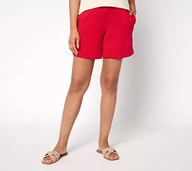 Belle by Kim Gravel ScubaLuxe Wide Hem 7" Short