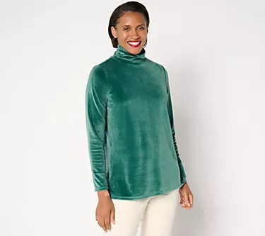 Belle by Kim Gravel Belleour Ruched Turtleneck Top