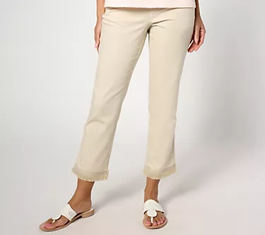 Belle by Kim Gravel Regular TripleLuxe Tiki Island Fringe Trim_Crop Pant