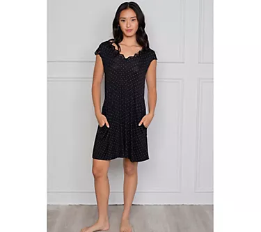 LATTELOVE Lace Trim Lounge Dress