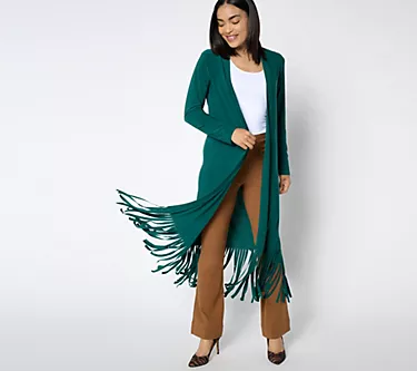 Attitudes by Renee Petite Como Jersey Fringe