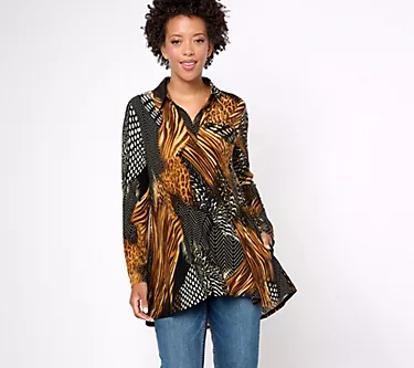 Attitudes by Renee Petite Yummy Jersey Top with Pockets