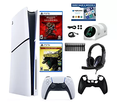 PS5 Slim Disc 1TB Console with Assassin's CreedShadows