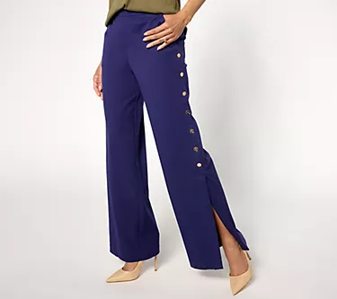 Isaac Mizrahi Live! Tall 24/7 Stretch Wide Leg Full Length Pants