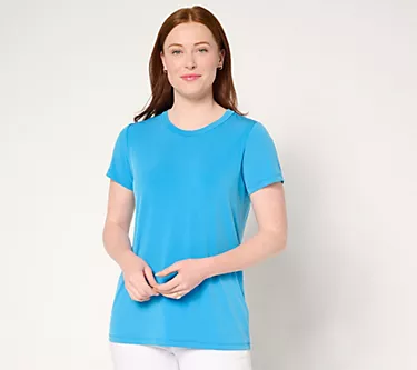 Susan Graver Modern Essentials Liquid Knit Crew-Neck Top