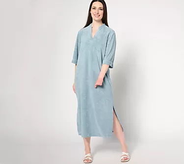 Barefoot Dreams Cozy Terry Placket Caftan