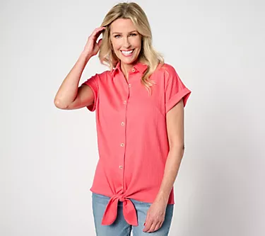 Belle by Kim Gravel Packabelle Summer Fun Tie Front Top