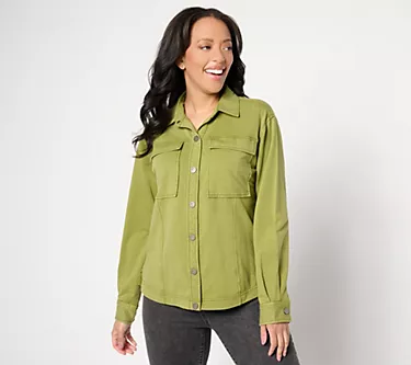 LOGO by Lori Goldstein French Terry Snap Front Jacket 1 349435-logo-by-lori-goldstein-french-terry-snap-front-jacket-1.webp