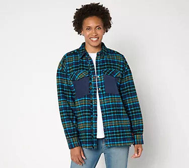 352419-peace-love-world-plaid-button-front-long-sleeve-shacket-1.webp