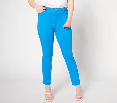 Dennis Basso Regular Colored Twill Ankle Jean