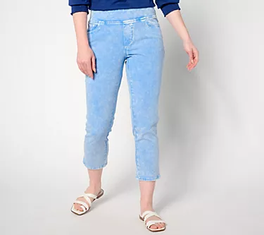 Belle Beach by Kim Gravel Petite Delray Denim Cropped Jean