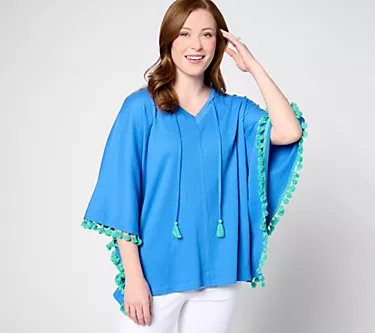 Belle by Kim Gravel Packabelle Take Me Away Tassel Trim Poncho 1 354385-belle-by-kim-gravel-packabelle-take-me-away-tassel-trim-poncho-1.webp