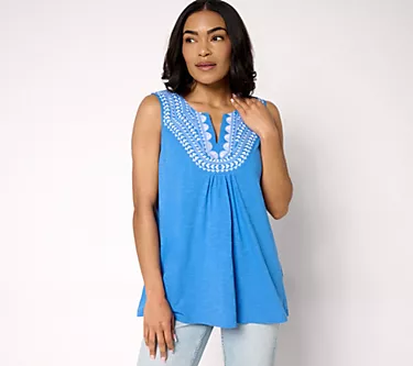 356299-susan-graver-weekend-petite-embroidered-textured-cotton-sleeveless-top-1.webp