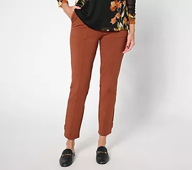 Susan Graver Pet Weekend Premium Stretch Slim-Leg Ankle Pants w/ Tab 1 357090-susan-graver-pet-weekend-premium-stretch-slim-leg-ankle-pants-w-tab-1.webp